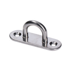 Nástenný úchyt lanka oválny,  obľúka 6 mm, brúsená AISI 304 Nástenný úchyt lanka oválny,  obľúka 6 mm, brúsená AISI 304